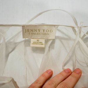 Jenny Yoo Collection Sheer Layered Tied Wedding Over Skirt | Size 10